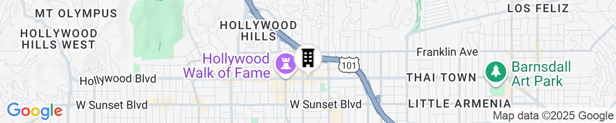 Map for W Hollywood