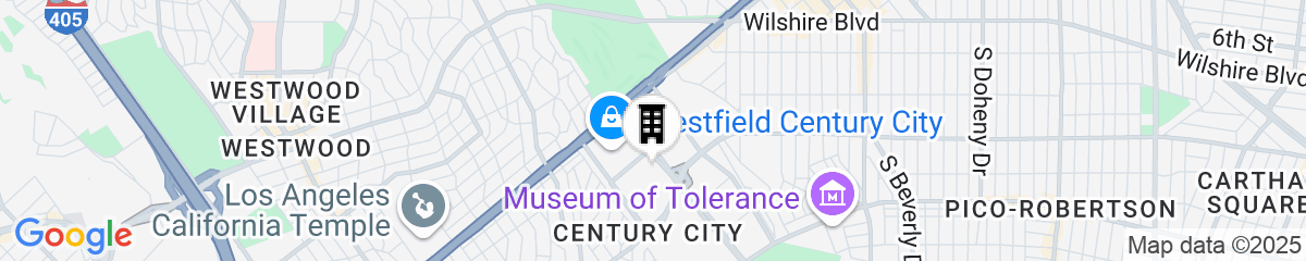 Map for Fairmont Century Plaza Los Angeles at Beverly Hills