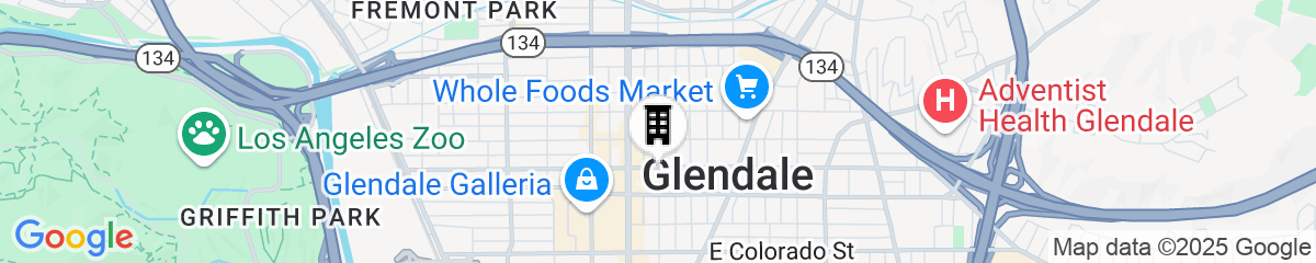 Map for Residence Inn by Marriott Los Angeles Glendale