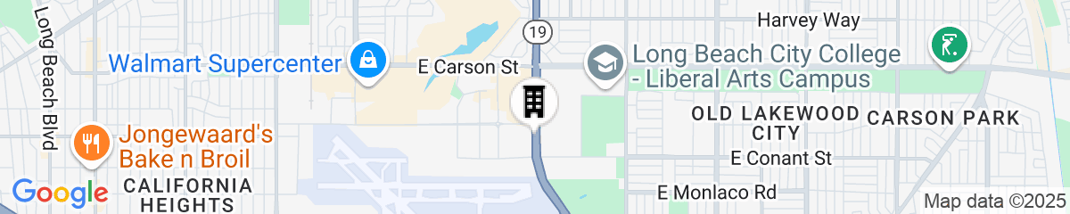 Map for Hampton Inn Long Beach Airport