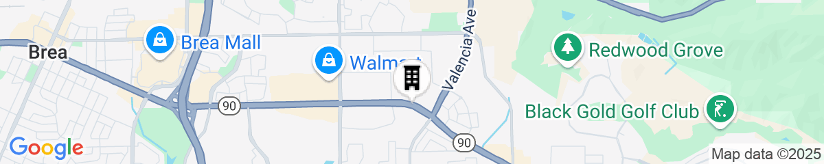 Map for Chase Suites Hotel Brea-Fullerton