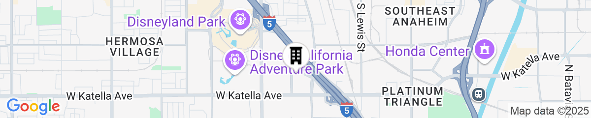 Map for Clementine Hotel & Suites Anaheim