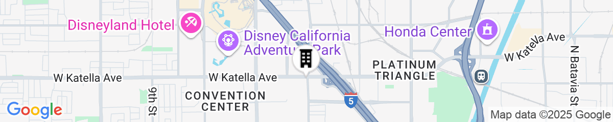 Map for Hampton Inn  & Suites Anaheim Resort Convention Center