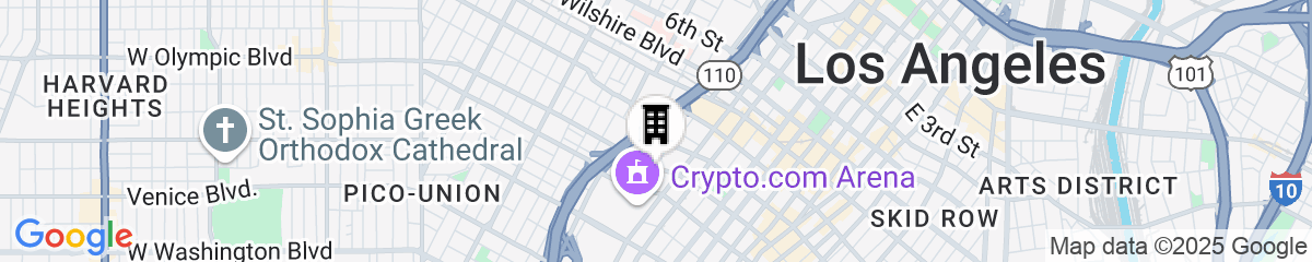 Map for Residence Inn Los Angeles L.A. LIVE