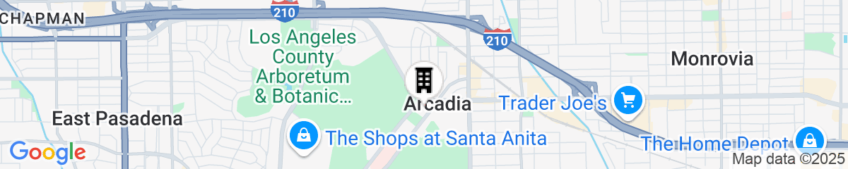 Map for Le Méridien Pasadena Arcadia