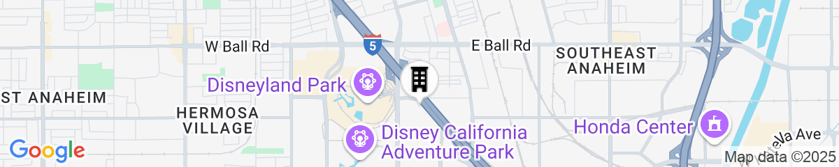 Map for Hilton Garden Inn Anaheim Resort