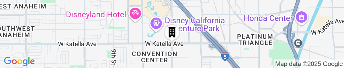 Map for Hyatt House at Anaheim Resort/Convention Center