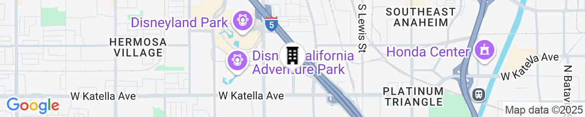 Map for JW Marriott Anaheim Resort