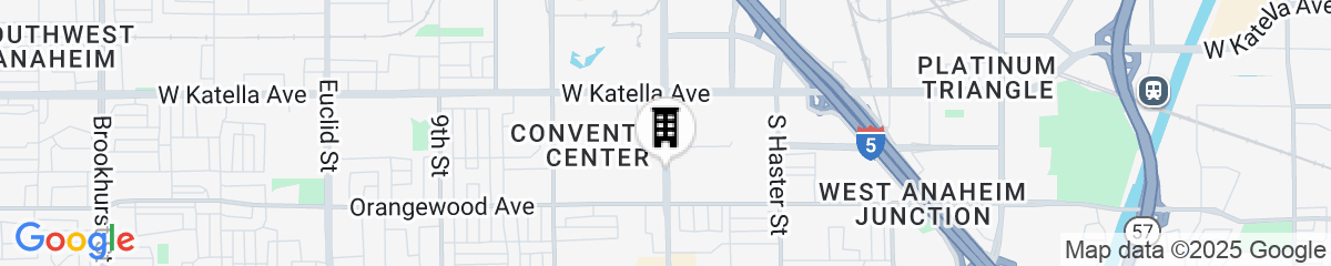 Map for Hyatt Place at Anaheim Resort/Convention Center