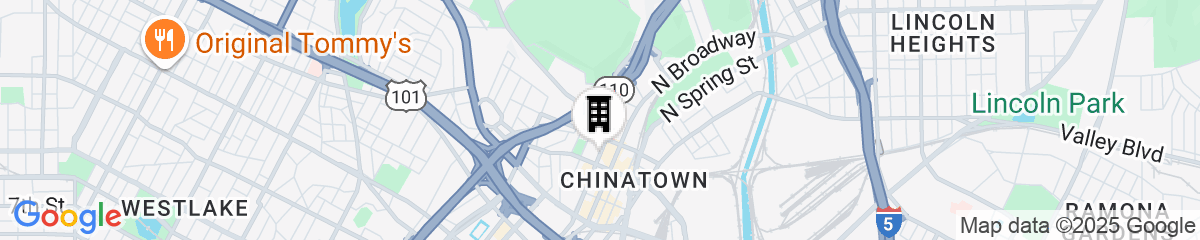 Map for Aiden Los Angeles Downtown Dragon Gate Inn