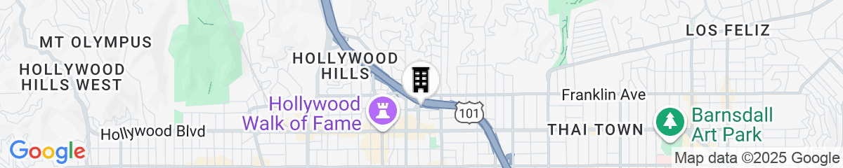 Map for Kimpton Everly Hotel Hollywood by IHG