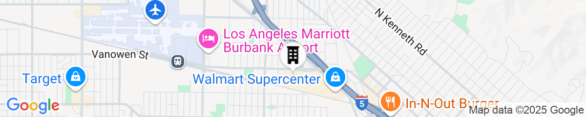 Map for Courtyard by Marriott Los Angeles Burbank Airport