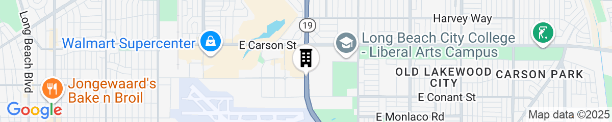 Map for Courtyard by Marriott Long Beach Airport