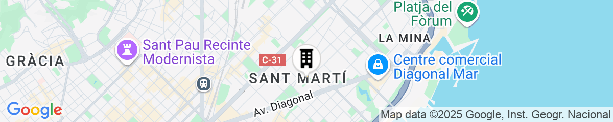 Map for The Social Hub Barcelona Poblenou