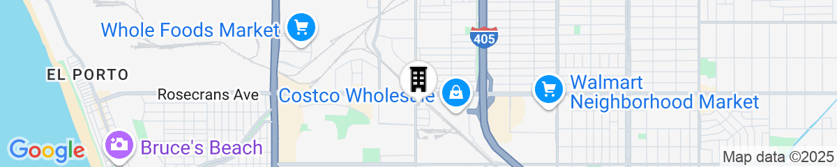 Map for TownePlace Suites Los Angeles LAX/Manhattan Beach