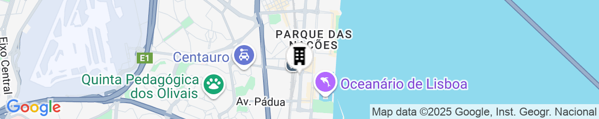 Map for Tivoli Oriente Lisboa Hotel