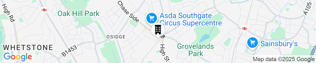 Map for Southgate Hotel London