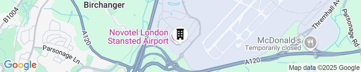Map for Novotel London Stansted Airport