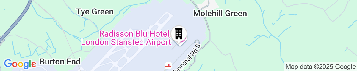 Map for Radisson Blu Hotel London Stansted Airport