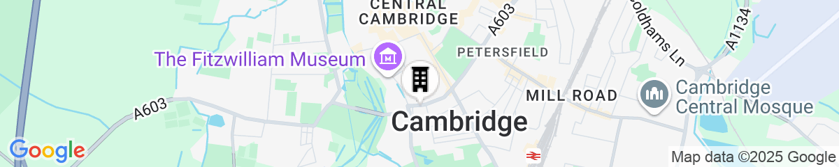 Map for Lensfield Hotel