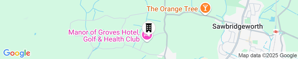 Map for Manor of Groves Hotel, Golf & Health Club