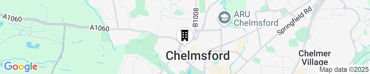 Map for County Hotel Chelmsford