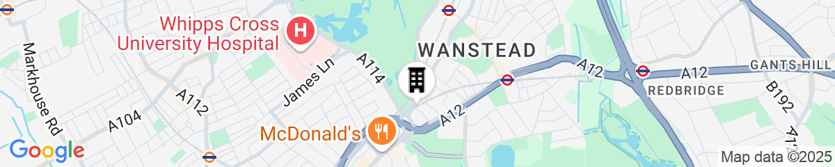 Map for Wanstead Hotel