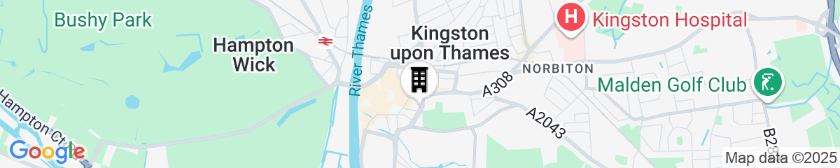 Map for Premier Inn London Kingston Upon Thames