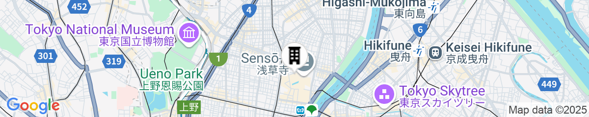 Map for Onyado Nono Asakusa Bettei