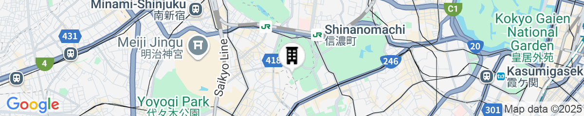 Map for Nippon Seinenkan Hotel