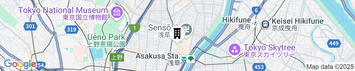 Map for Residential Hotel B:CONTE Asakusa
