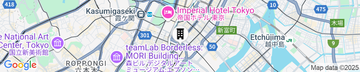 Map for YOTEL Tokyo Ginza