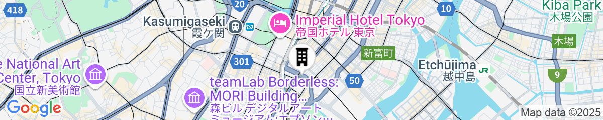 Map for karaksa hotel premier Tokyo Ginza