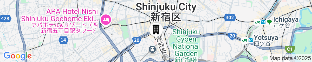 Map for Century Southern Tower Hotel