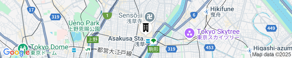 Map for The Gate Hotel Kaminarimon by Hulic