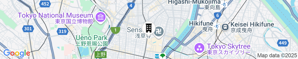 Map for Asakusa View Hotel Annex Rokku