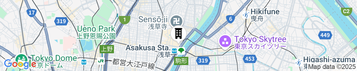 Map for Asakusa Tobu Hotel