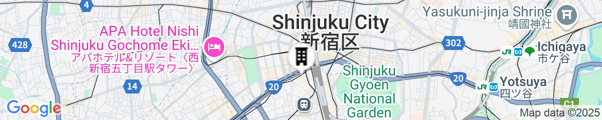 Map for JR KYUSHU HOTEL Blossom Shinjuku