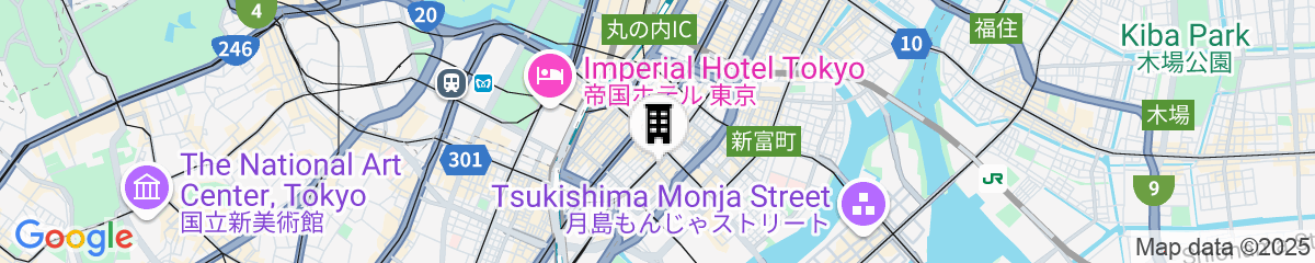 Map for Hotel Grand Bach Tokyo Ginza