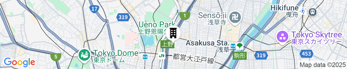 Map for Nohga Hotel Ueno Tokyo
