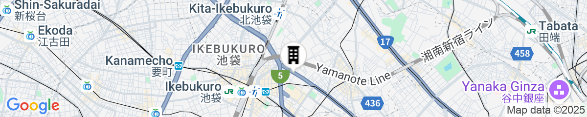 Map for Dormy Inn Ikebukuro Hot Springs