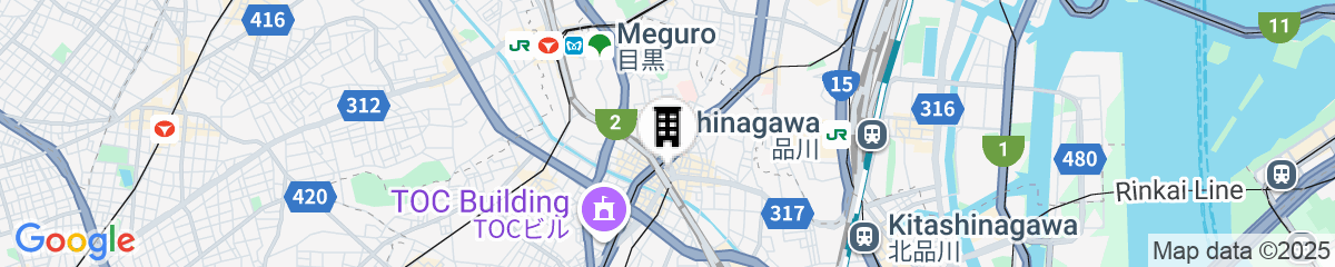 Map for JR East Hotel Mets Premier Gotanda