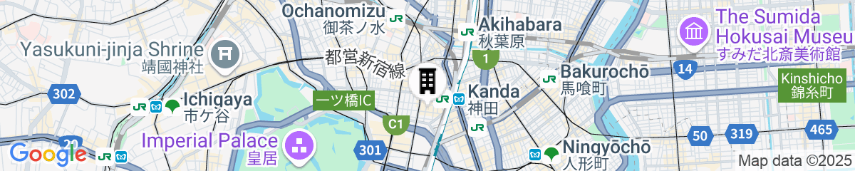 Map for Sotetsu Fresa Inn Kanda Otemachi