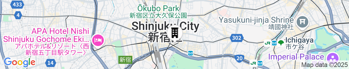 Map for Tokyu Stay Shinjuku