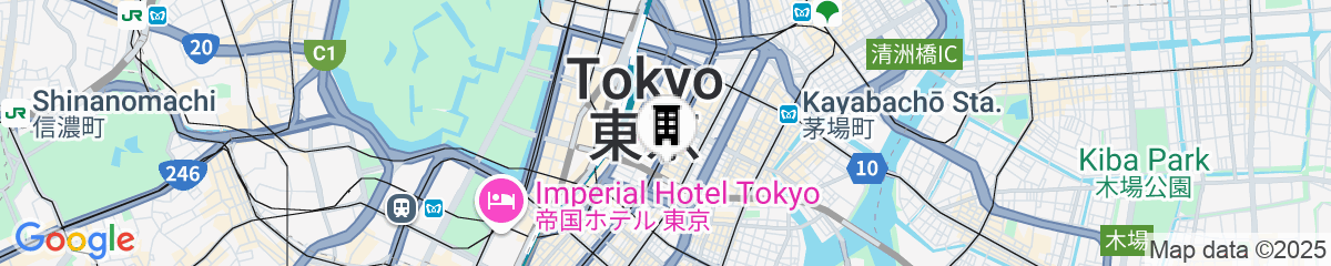 Map for lyf Ginza Tokyo