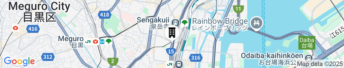 Map for Miyako City Tokyo Takanawa