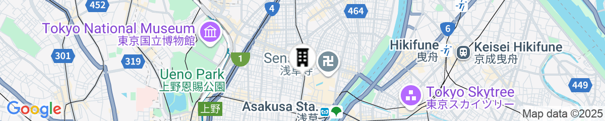 Map for the b asakusa