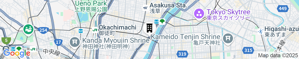 Map for Tosei Hotel Cocone Asakusa Kuramae