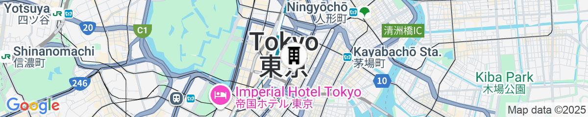 Map for Daiwa Roynet Hotel Tokyo Kyobashi PREMIER