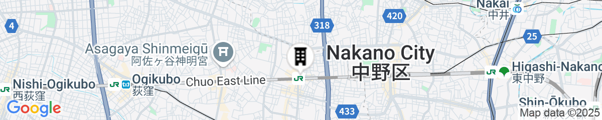 Map for JR East Hotel Mets Koenji